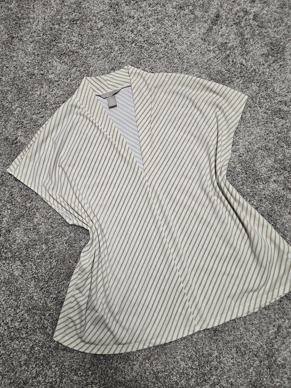 Striped V-Neck Short Sleeve H&M Blouse